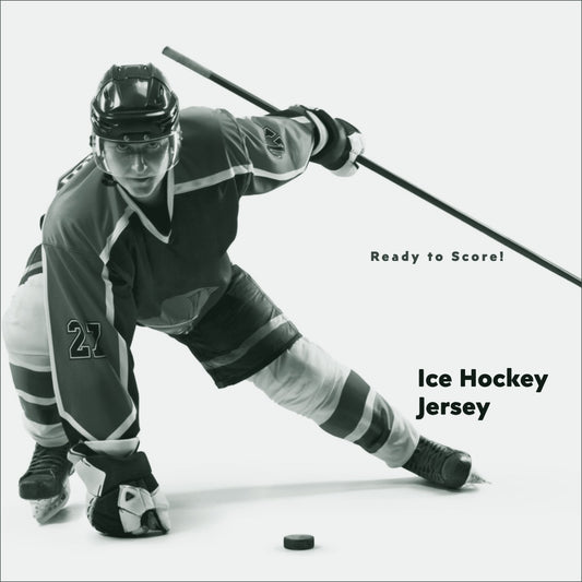 Hockey player in orange and black jersey skating with a puck, ThreaderPros custom ice hockey jersey