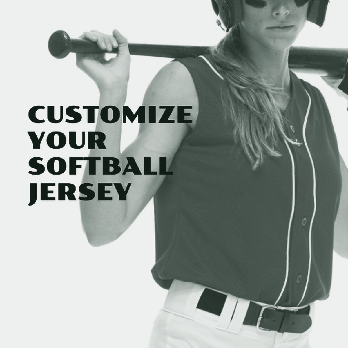 Softball player at bat wearing a red jersey, ThreaderPros custom softball jersey