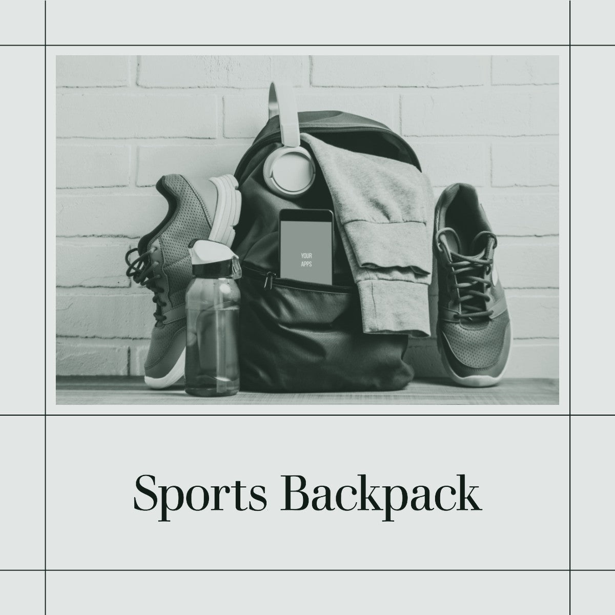 Sports backpack packed with gear and equipment, ThreaderPros custom team sports backpack